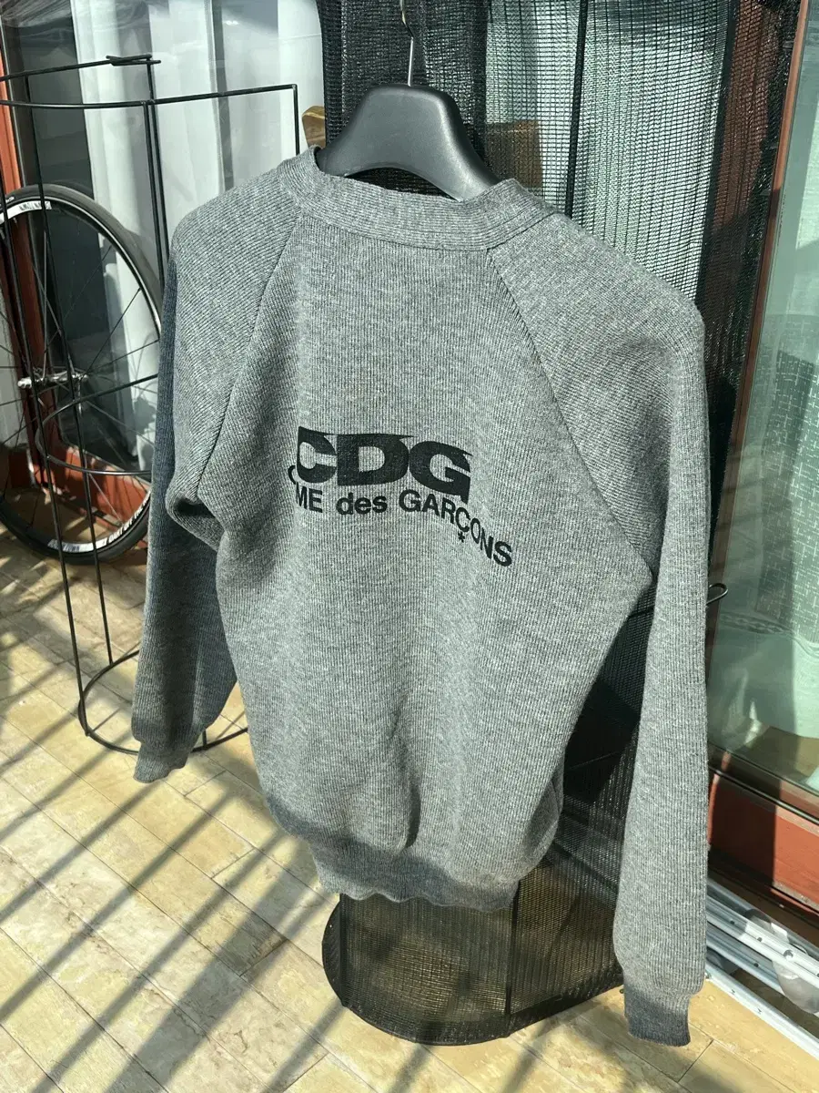 CDG 스쿨 가디건 그레이 L 꼼데가르송